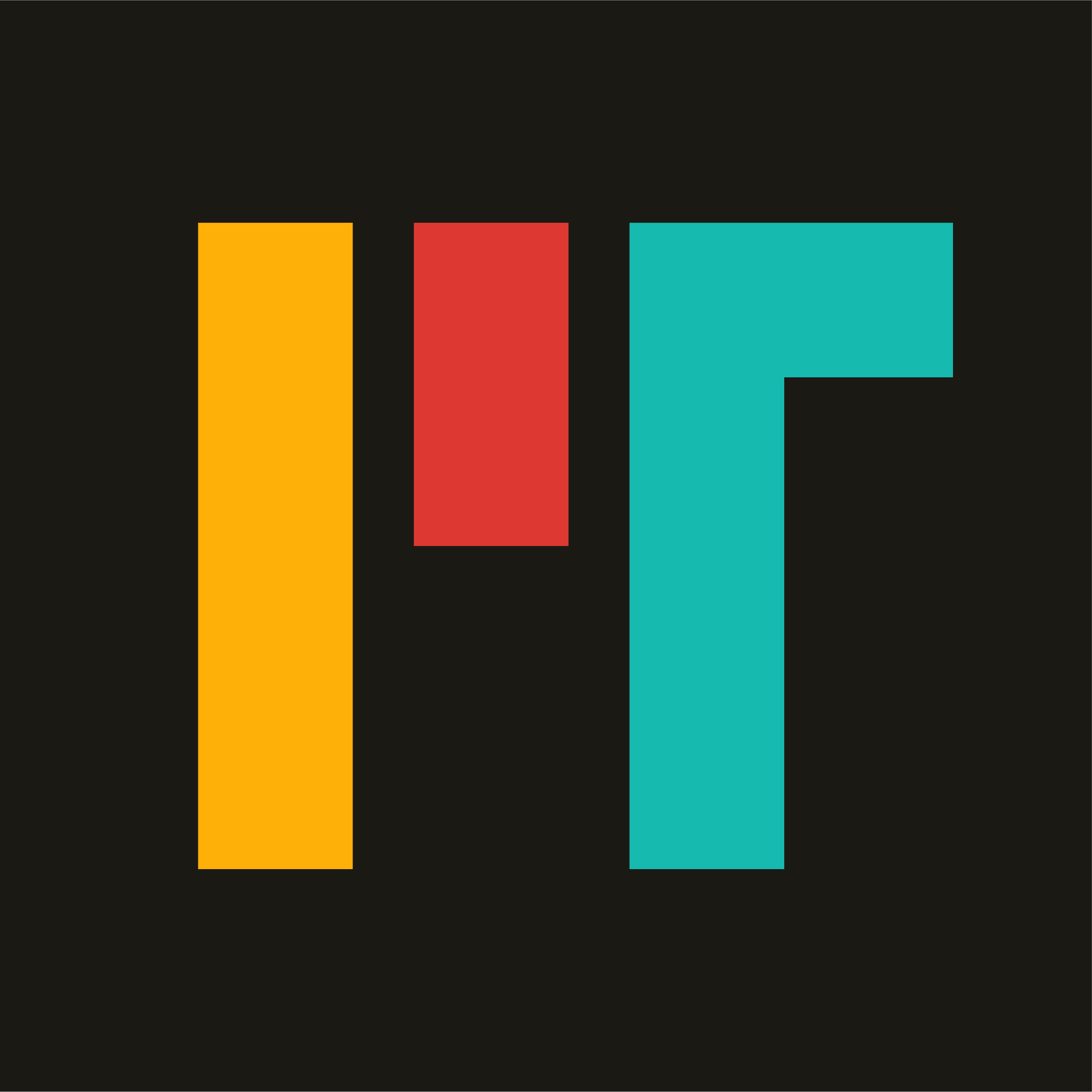 M icon with black background